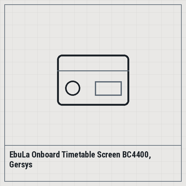 EbuLa Onboard Timetable Screen BC4400, Gersys