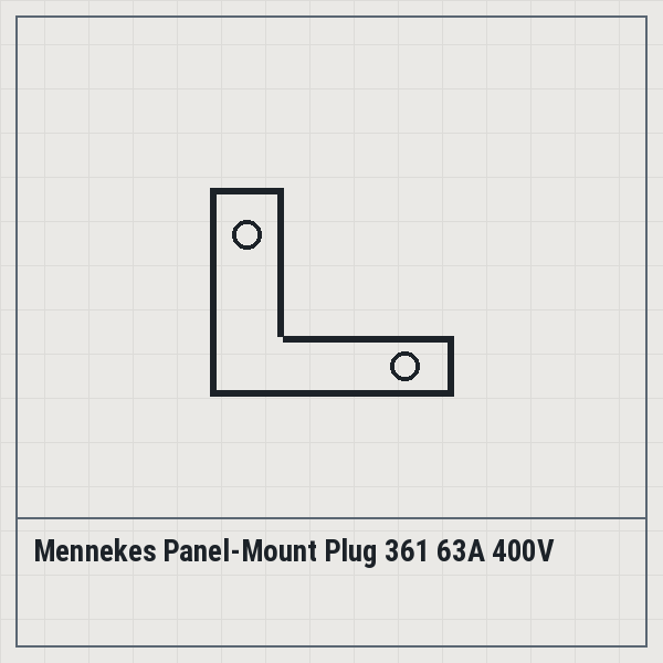 Mennekes Panel-Mount Plug 361 63A 400V