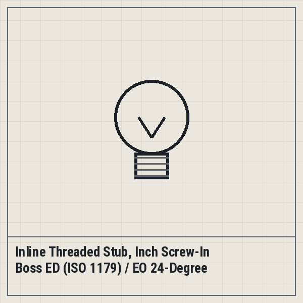 Inline Threaded Stub, Inch Screw-In Boss ED (ISO 1179) / EO 24-Degree Port, Tube OD 28, Thread G1 1/4, Light Duty (L)