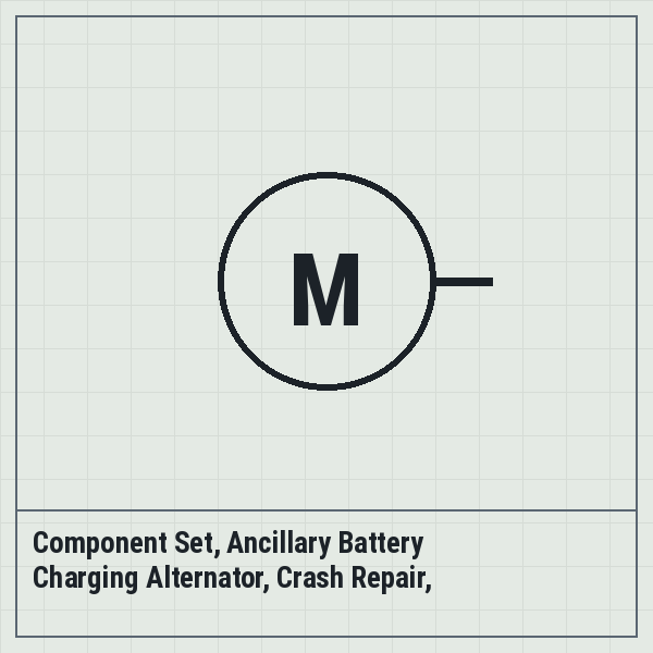 Component Set, Ancillary Battery Charging Alternator, Crash Repair, Vossloh