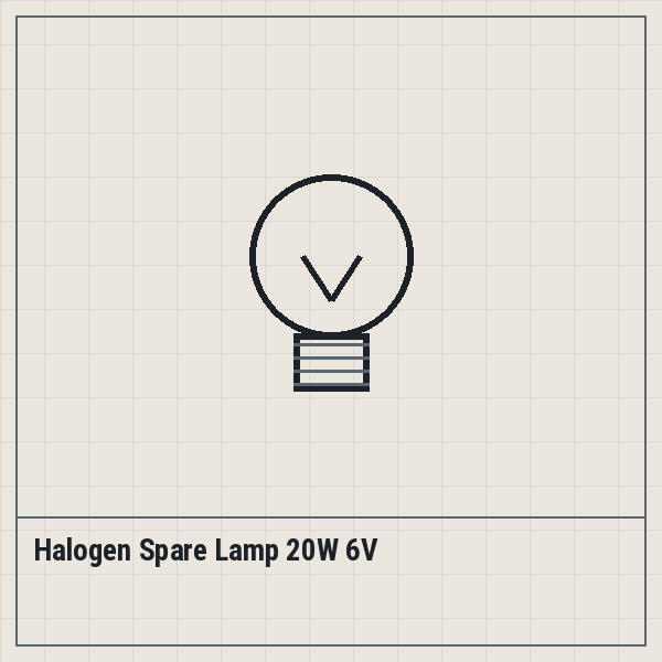 Halogen Spare Lamp 20W 6V