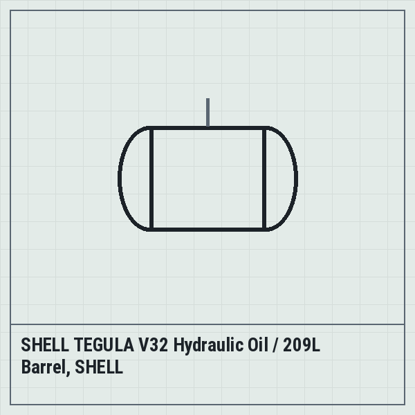 SHELL TEGULA V32 Hydraulic Oil / 209L Barrel, SHELL