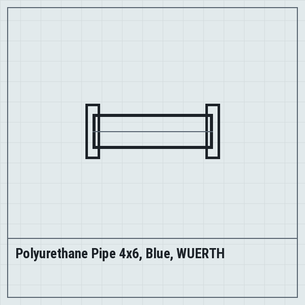 Polyurethane Pipe 4x6, Blue, WUERTH