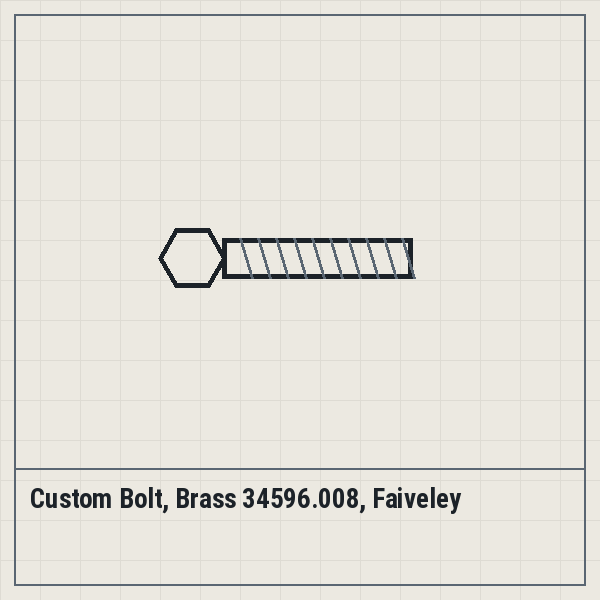Custom Bolt, Brass 34596.008, Faiveley