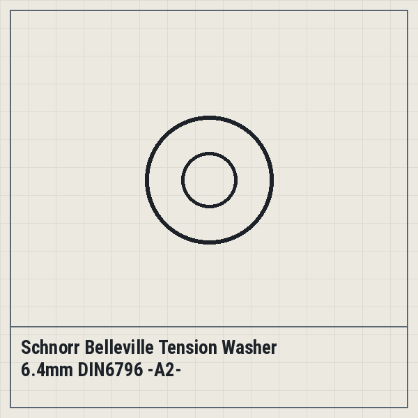 Schnorr Belleville Tension Washer 6.4mm DIN6796 -A2-