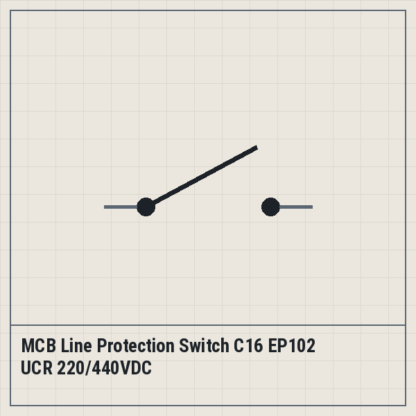MCB Line Protection Switch C16 EP102 UCR 220/440VDC