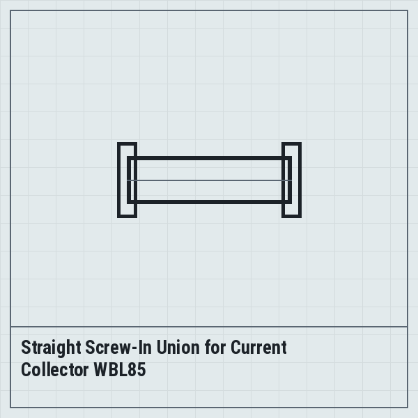 Straight Screw-In Union for Current Collector WBL85