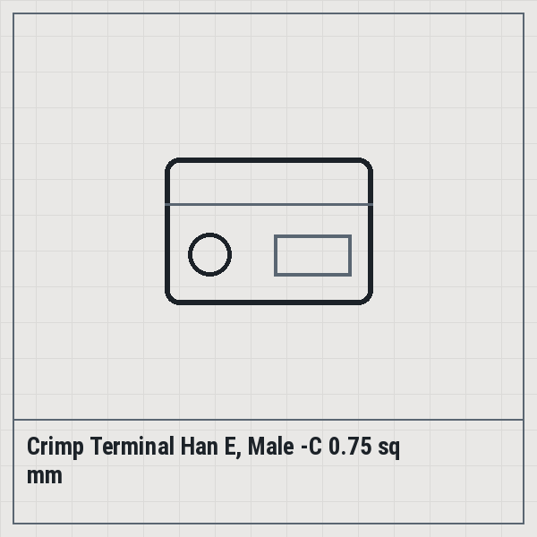Crimp Terminal Han E, Male -C 0.75 sq mm