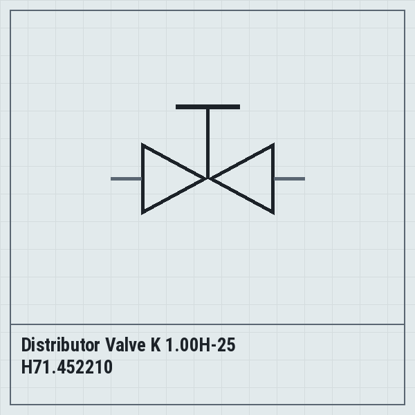 Distributor Valve K 1.00H-25 H71.452210