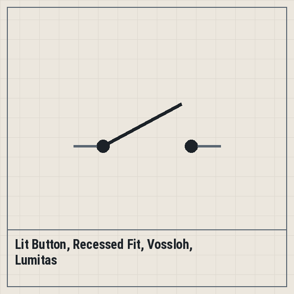 Lit Button, Recessed Fit, Vossloh, Lumitas