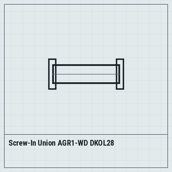 Screw-In Union AGR1-WD DKOL28