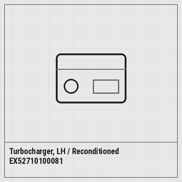 Turbocharger, LH / Reconditioned EX52710100081