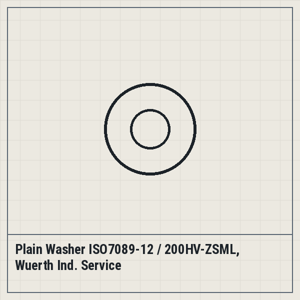Plain Washer ISO7089-12 / 200HV-ZSML, Wuerth Ind. Service