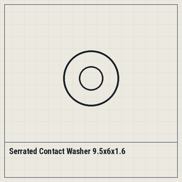 Serrated Contact Washer 9.5x6x1.6