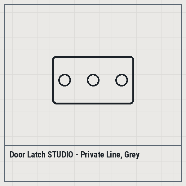 Door Latch STUDIO - Private Line, Grey