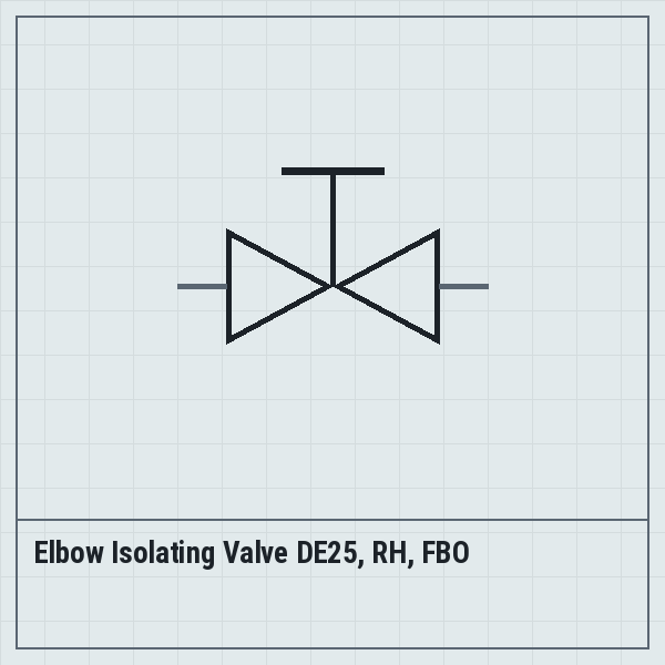 Elbow Isolating Valve DE25, RH, FBO