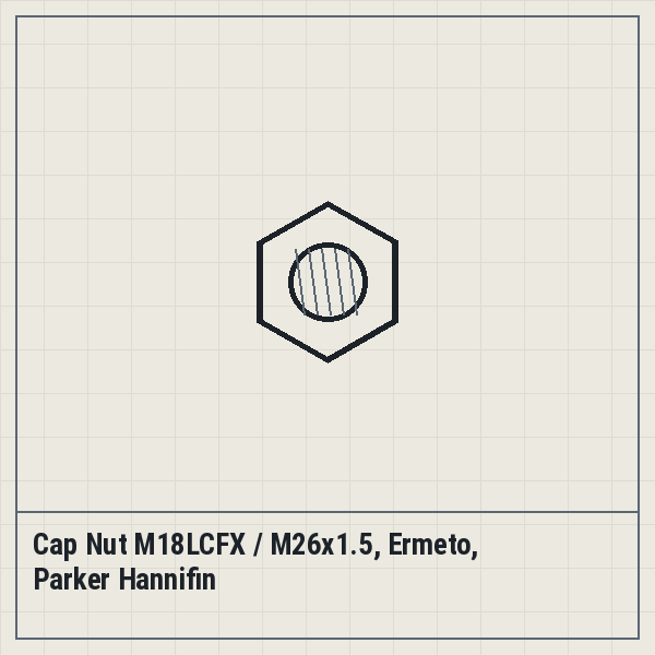 Cap Nut M18LCFX / M26x1.5, Ermeto, Parker Hannifin