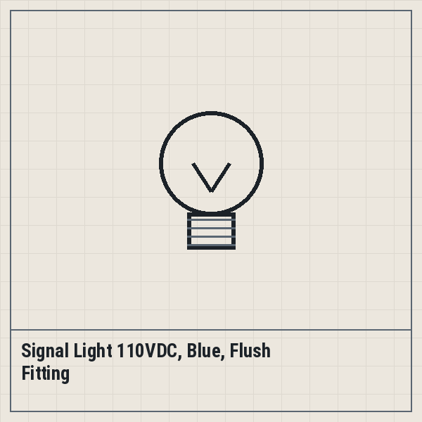 Signal Light 110VDC, Blue, Flush Fitting