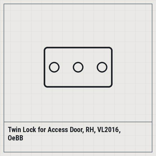 Twin Lock for Access Door, RH, VL2016, OeBB
