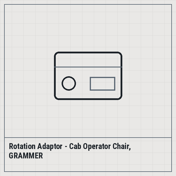 Rotation Adaptor - Cab Operator Chair, GRAMMER