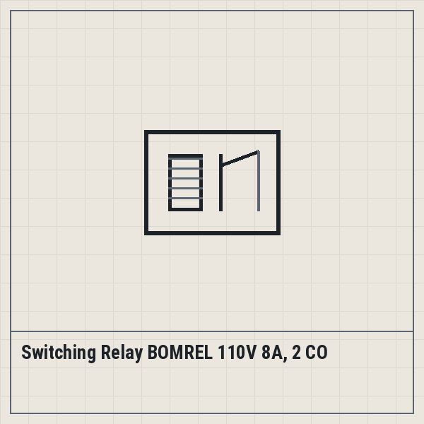 Switching Relay BOMREL 110V 8A, 2 CO