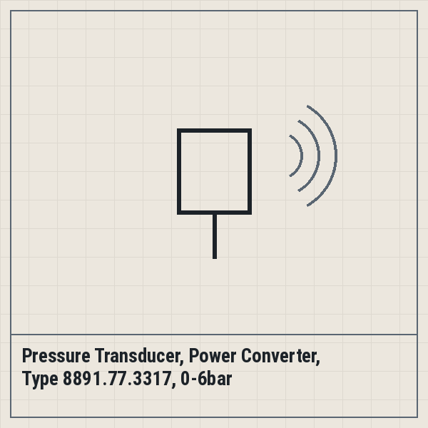 Pressure Transducer, Power Converter, Type 8891.77.3317, 0-6bar