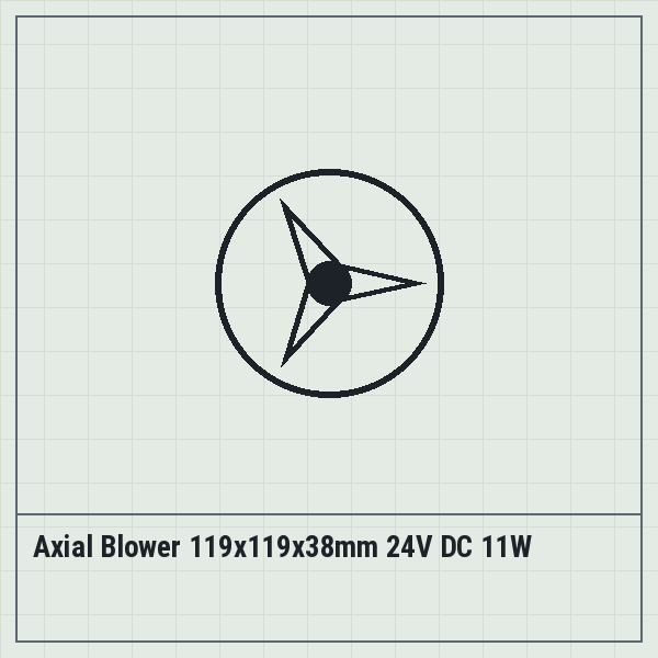 Axial Blower 119x119x38mm 24V DC 11W