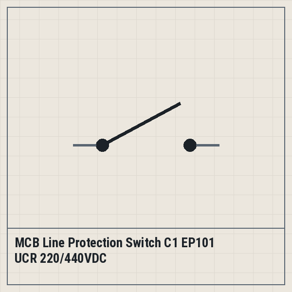 MCB Line Protection Switch C1 EP101 UCR 220/440VDC