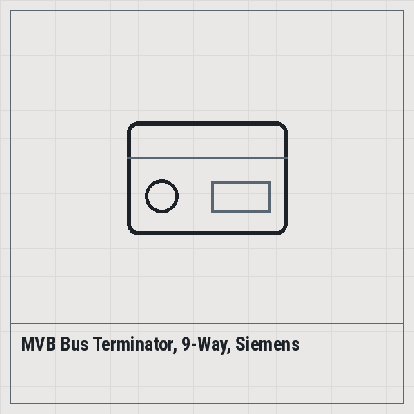 MVB Bus Terminator, 9-Way, Siemens