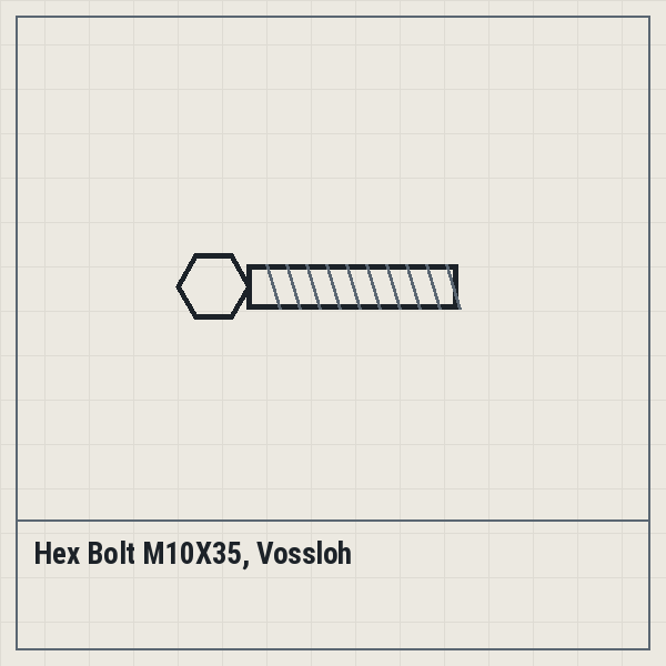Hex Bolt M10X35, Vossloh