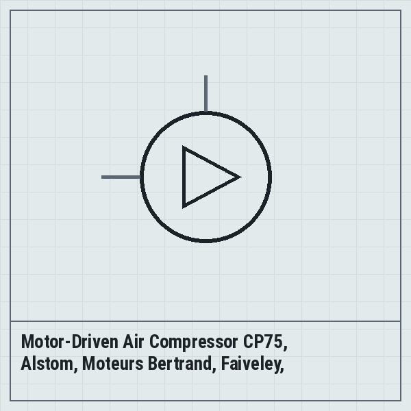 Motor-Driven Air Compressor CP75, Alstom, Moteurs Bertrand, Faiveley, SAB Wabco