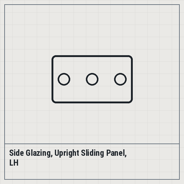 Side Glazing, Upright Sliding Panel, LH