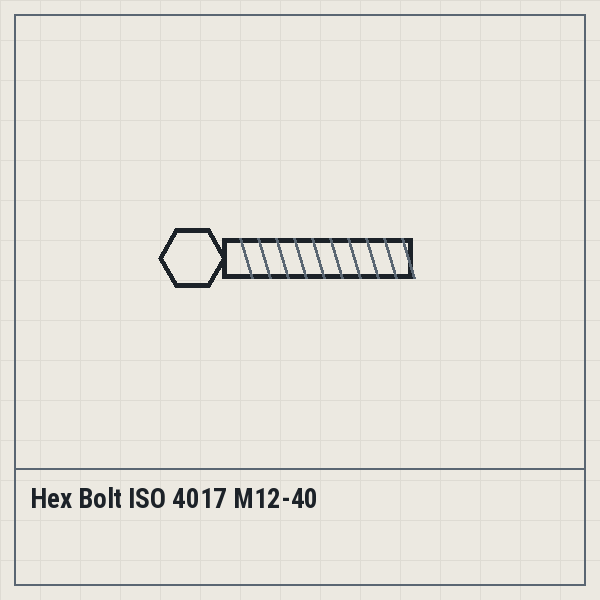 Hex Bolt ISO 4017 M12-40
