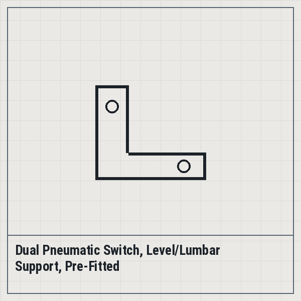 Dual Pneumatic Switch, Level/Lumbar Support, Pre-Fitted