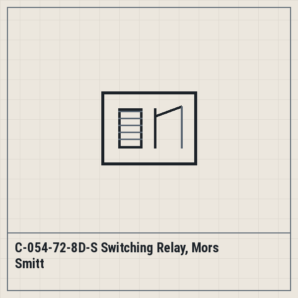 C-054-72-8D-S Switching Relay, Mors Smitt