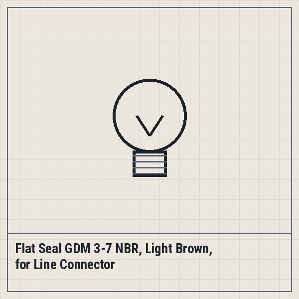 Flat Seal GDM 3-7 NBR, Light Brown, for Line Connector
