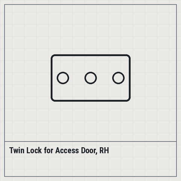 Twin Lock for Access Door, RH