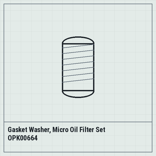 Gasket Washer, Micro Oil Filter Set OPK00664