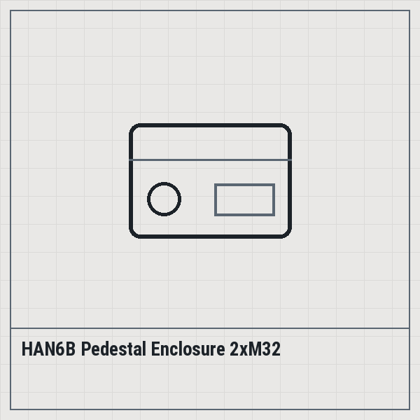 HAN6B Pedestal Enclosure 2xM32