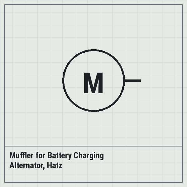 Muffler for Battery Charging Alternator, Hatz