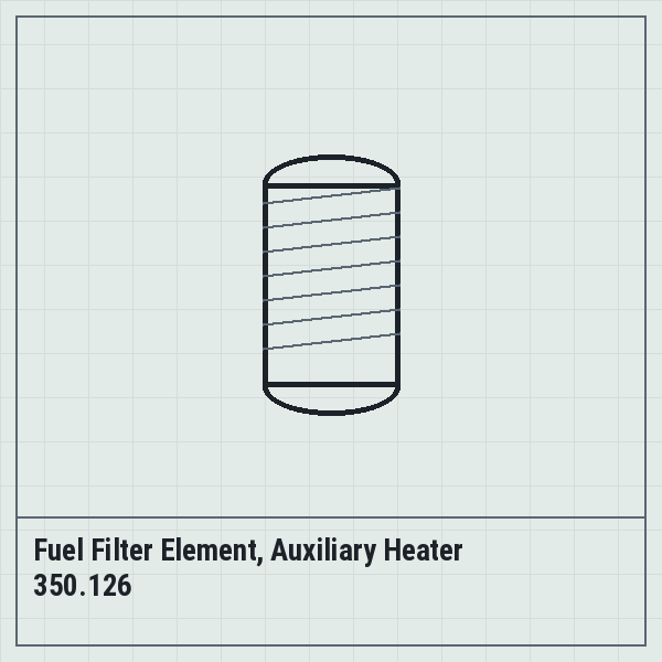 Fuel Filter Element, Auxiliary Heater 350.126