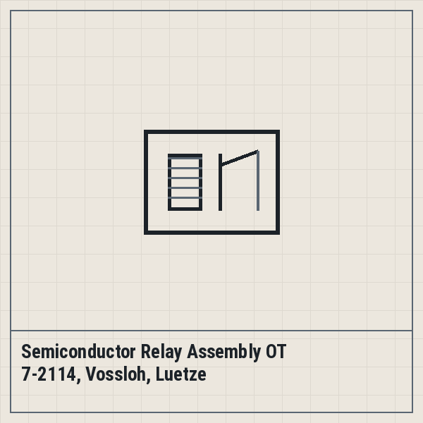Semiconductor Relay Assembly OT 7-2114, Vossloh, Luetze
