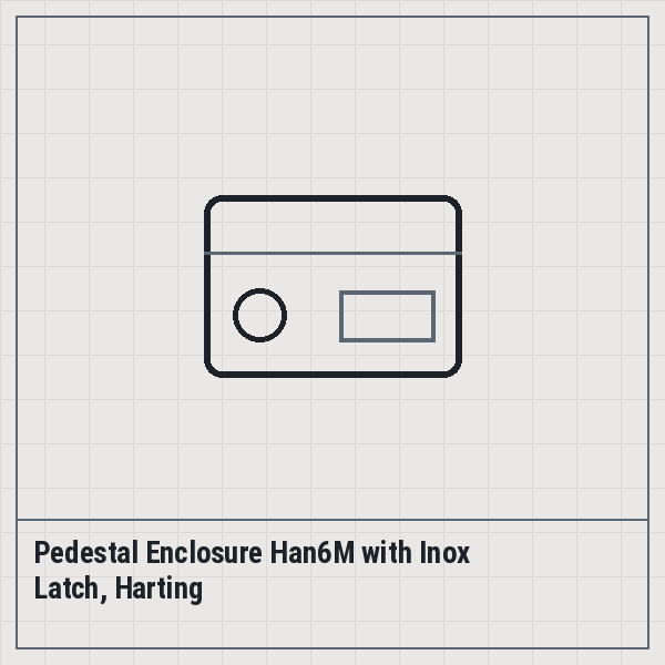 Pedestal Enclosure Han6M with Inox Latch, Harting