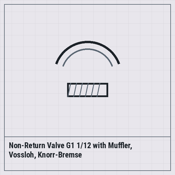 Non-Return Valve G1 1/12 with Muffler, Vossloh, Knorr-Bremse