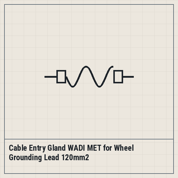 Cable Entry Gland WADI MET for Wheel Grounding Lead 120mm2