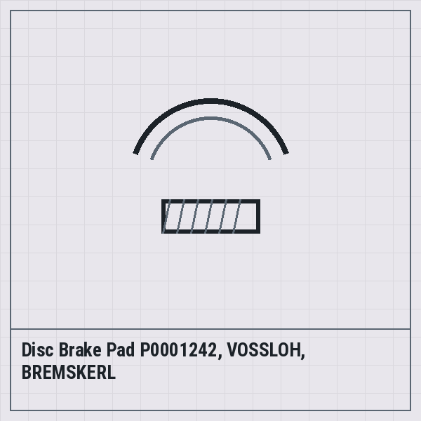 Disc Brake Pad P0001242, VOSSLOH, BREMSKERL