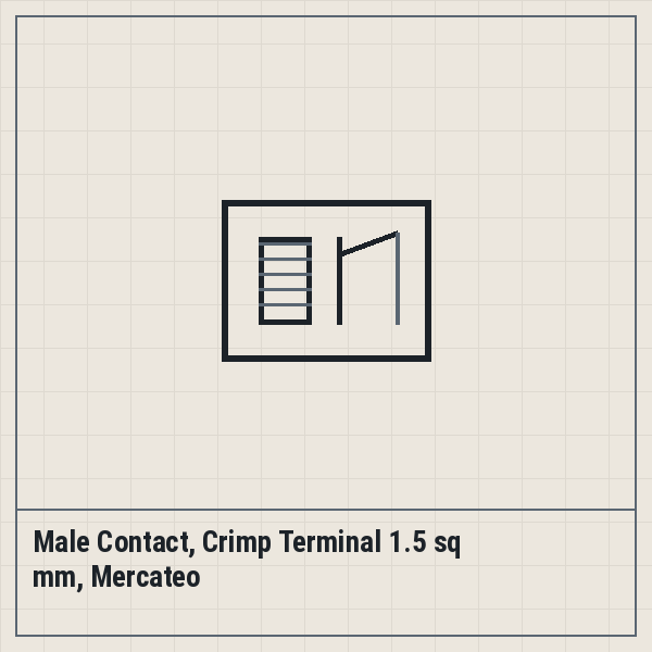 Male Contact, Crimp Terminal 1.5 sq mm, Mercateo