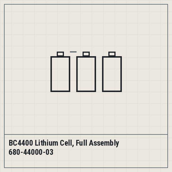 BC4400 Lithium Cell, Full Assembly 680-44000-03
