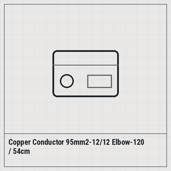 Copper Conductor 95mm2-12/12 Elbow-120 / 54cm