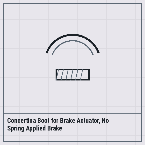 Concertina Boot for Brake Actuator, No Spring Applied Brake
